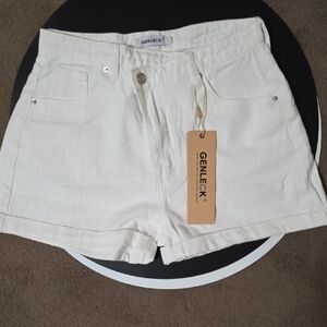 Women's Cream Jean Shorts